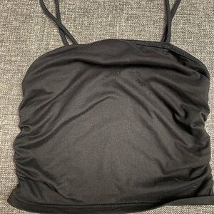 Forever 21 Black Ruched Sleeveless Camisole